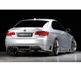 Юбка заднего бампера BMW 3er E92 купе/ E93 09.06- кабриолет под выхлоп слева RIEGER