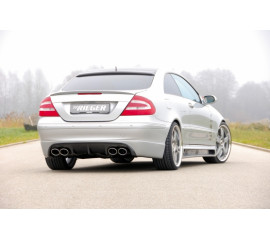 Юбка заднего бампера Carbon-Look для Mercedes CLK W209  