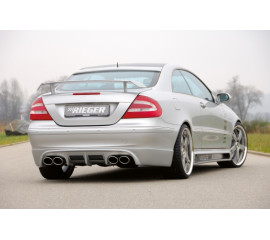 Юбка заднего бампера с вырезами Carbon-Look для Mercedes CLK W209  