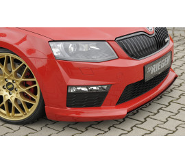 Сплиттер юбки переднего бампера Skoda Oktavia Mk3 RS 5E Carbon-Look