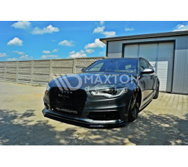 Сплиттер передний Audi A6 C7 11-14 S-line на ножках