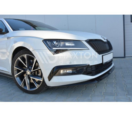 Сплиттер переднего бампера Skoda Superb 3 острый