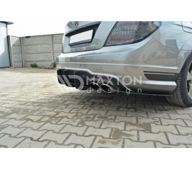 Диффузор+сплиттер заднего бампера (левый+правый) на Mercedes C W204 AMG-Line