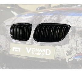 Решетки радиатора BMW E92 06-10 глянцевые М3-Look сдвоенные