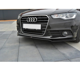 Сплиттер переднего бампера на Audi A6 C7 дорестайл