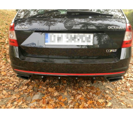 Накладка в диффузор с ребрами Skoda Octavia 3 RS 13-19