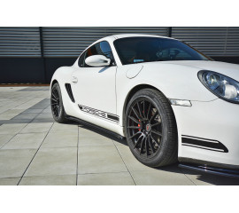 Накладки на пороги на Porsche Cayman S 981C