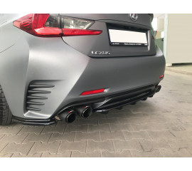 Накладка на диффузор заднего бампера (с верт. рёбрами) Lexus RC
