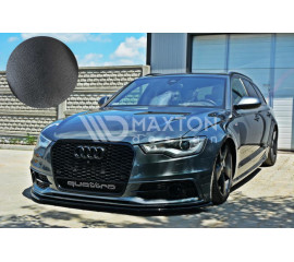 Сплиттер переднего бампера Audi A6 С7 S-line текстурный