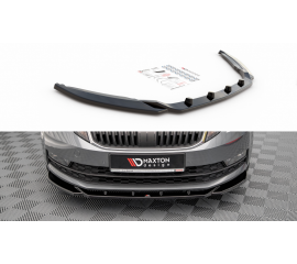 Сплиттер передний Skoda Oktavia 3 A7 ребра V2