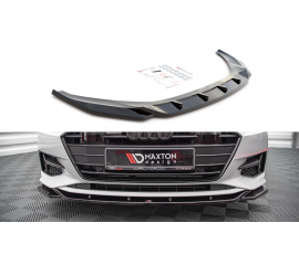 Сплиттер переднего бампера Audi A7 C8 с клыками
