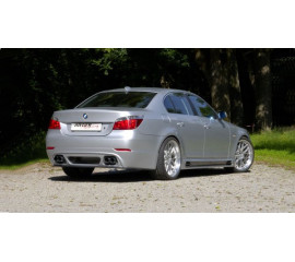 Юбка заднего бампера BMW 5er E60 седан 10.06-/ 07.03-10.06 под одинарный выхлоп слева RIEGER