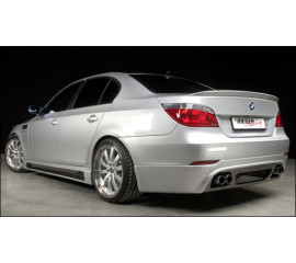 Юбка заднего бампера BMW 5er E60 седан 10.06-/ 07.03-10.06 под одинарный выхлоп слева Carbon-Look RIEGER